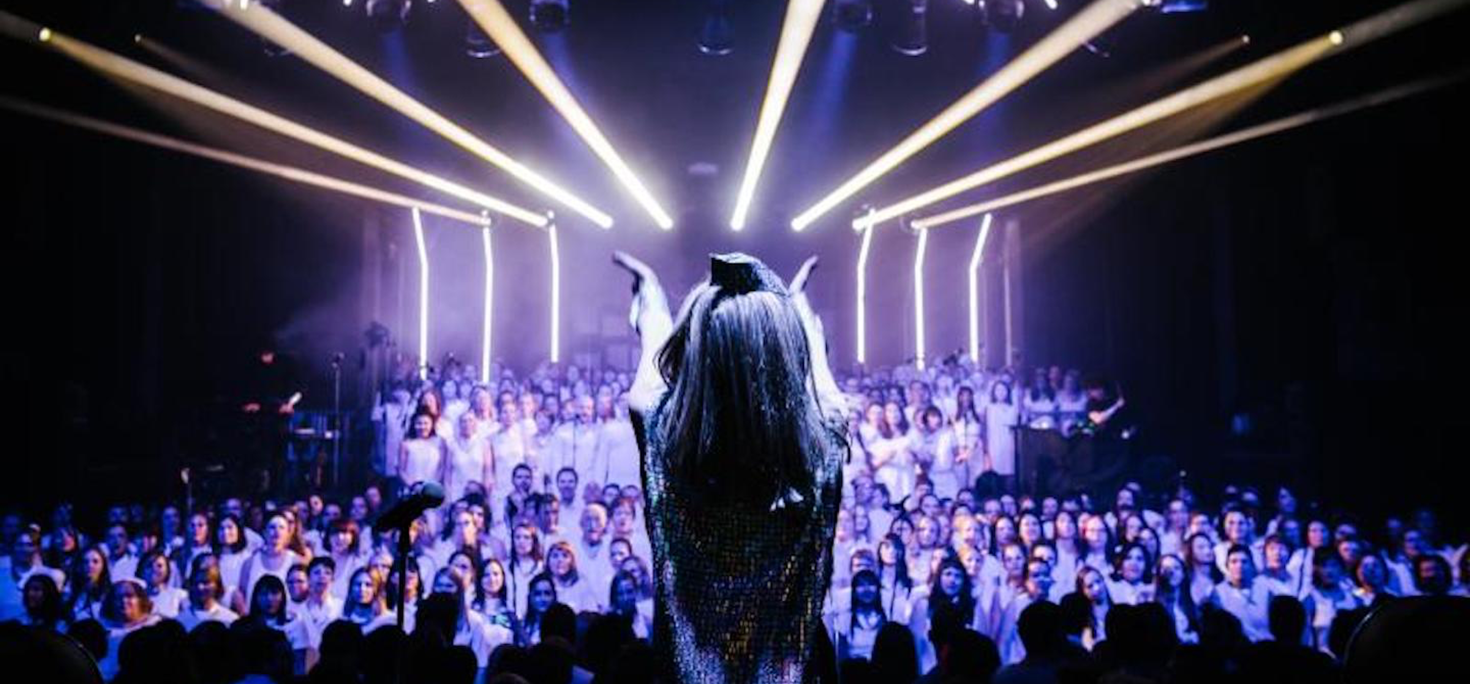 Some Coices choir performing at Printworks London