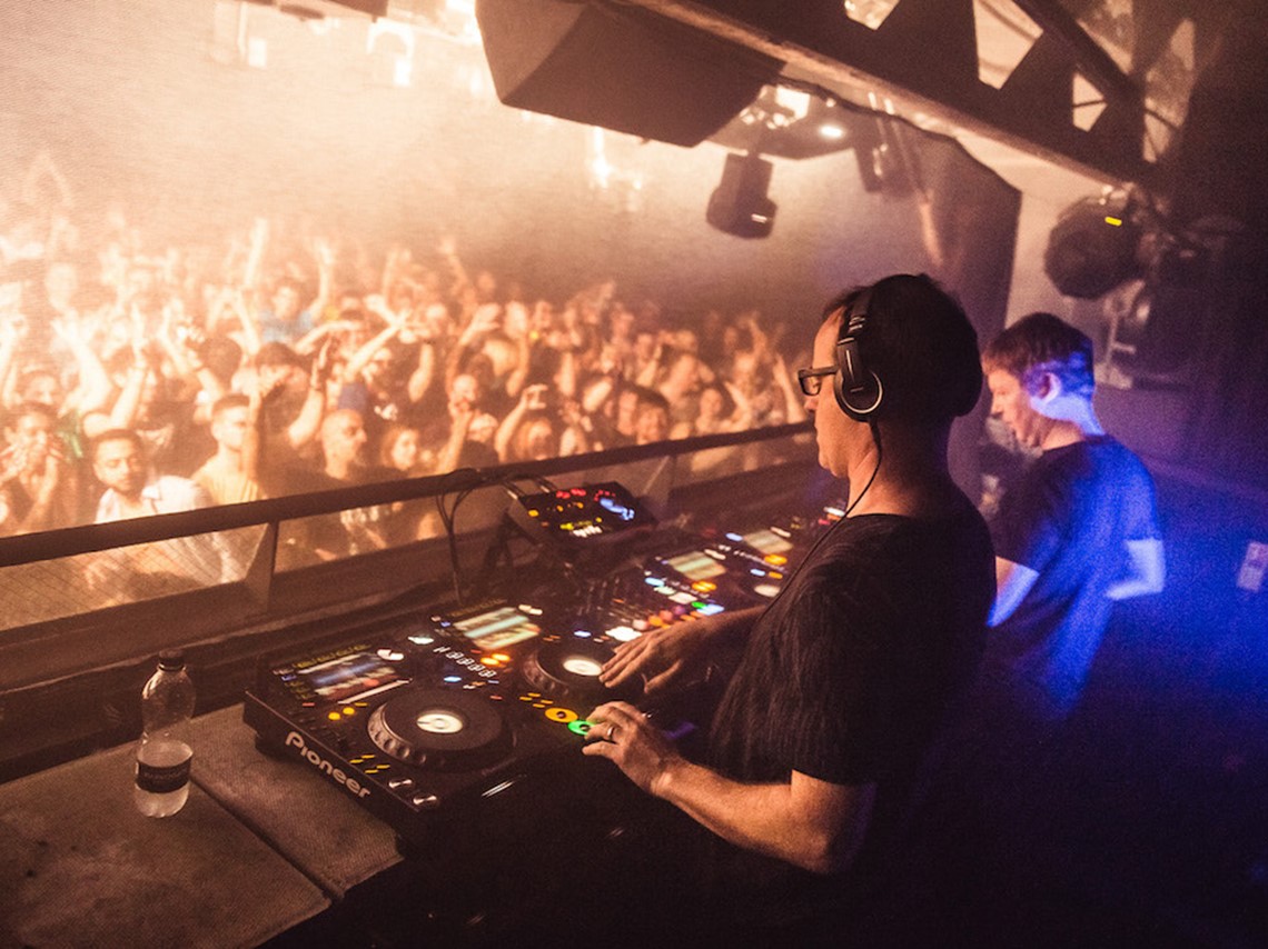 Sasha & Digweed DJing At Ministry of Sound in 2015