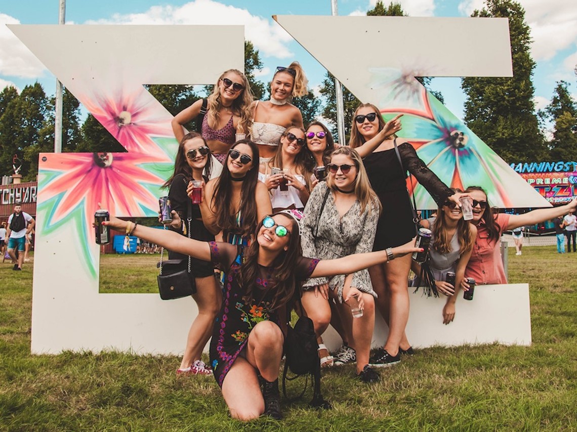 A group of girls at Eastern Electrics Festival