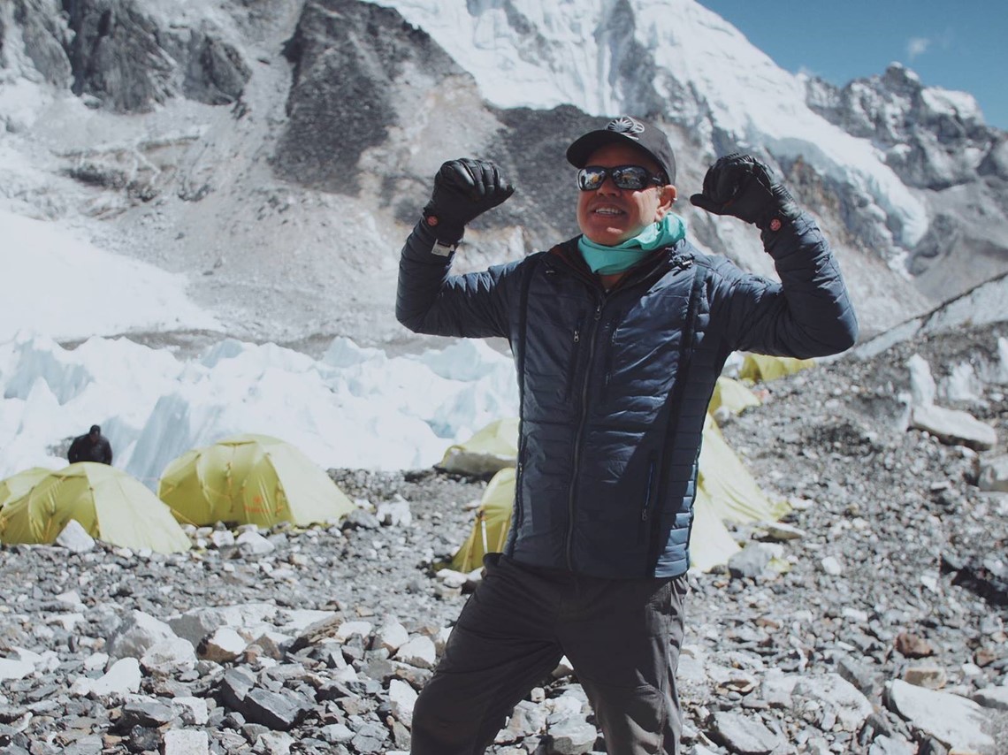 DJ Paul Oakenfold at Mount Everest Basecamp