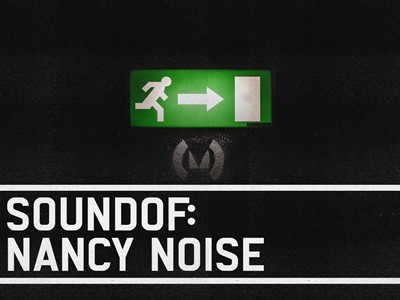 SoundOf: Nancy Noise. Ministry of Sound logo graffiti underneath emergency fire exit sign
