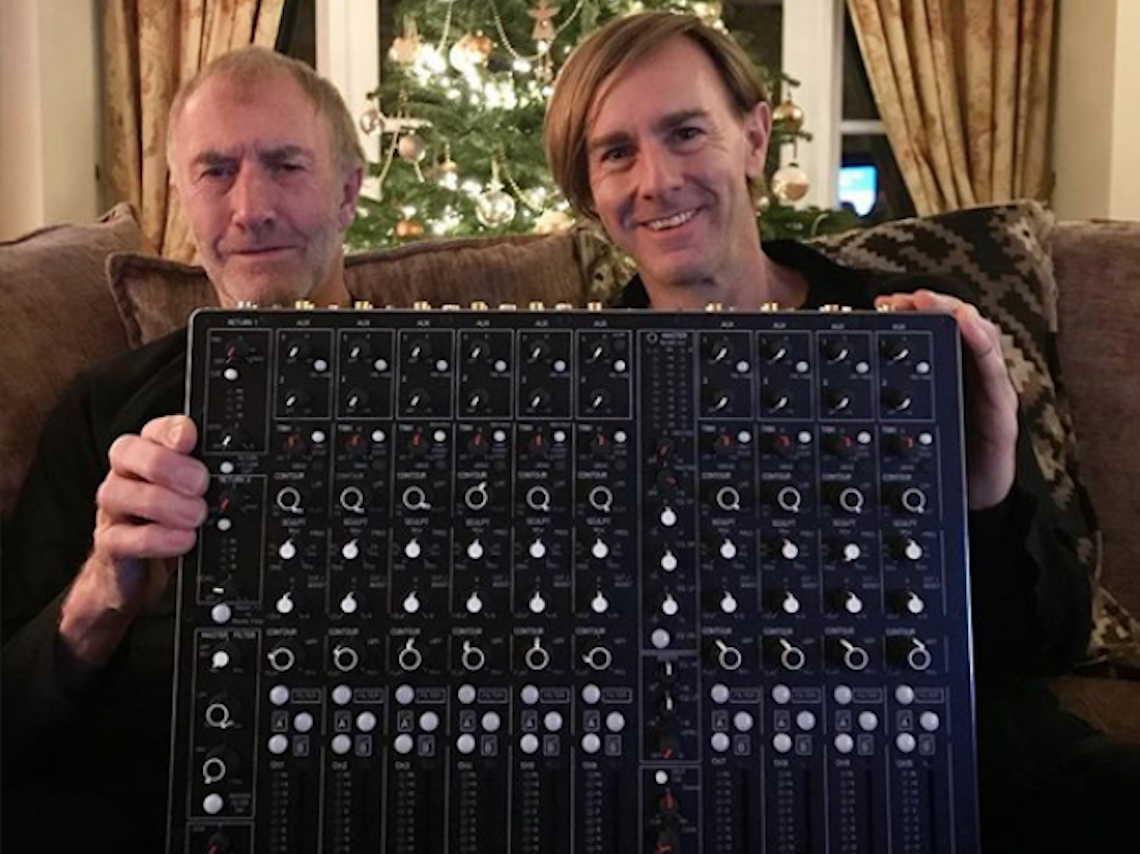 Richie Hawtin Mick Hawtin And Their 10 Channel Mixer